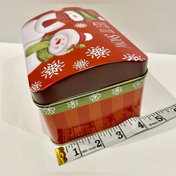 ☃️ Snowman Holiday Storage Tin - NWT - Picture 4 of 6
